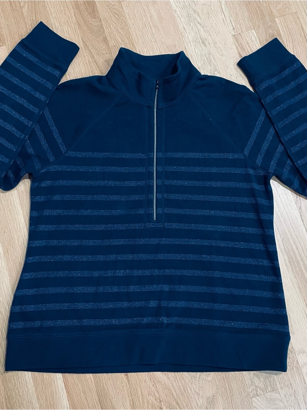 Tommy Bahama Men Quarter Zip Pullover Sweater Navy Blue Cotton large